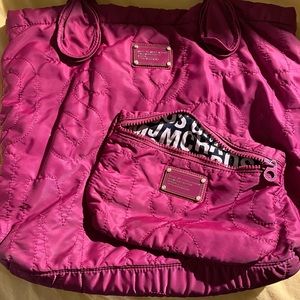 Marc Jacob’s Quilted laptop bag with cosmetic pouch